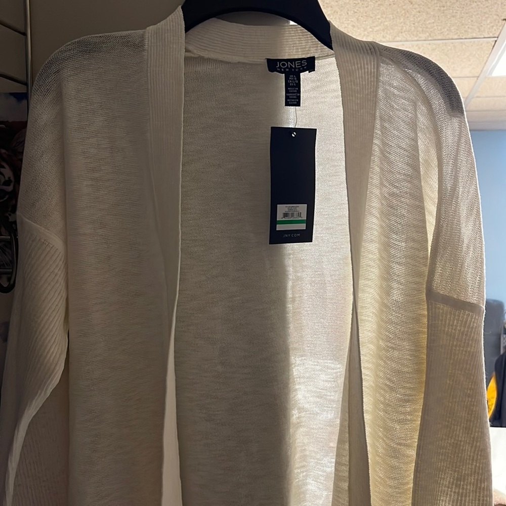 Nwt Jones New York off white cardigan size large